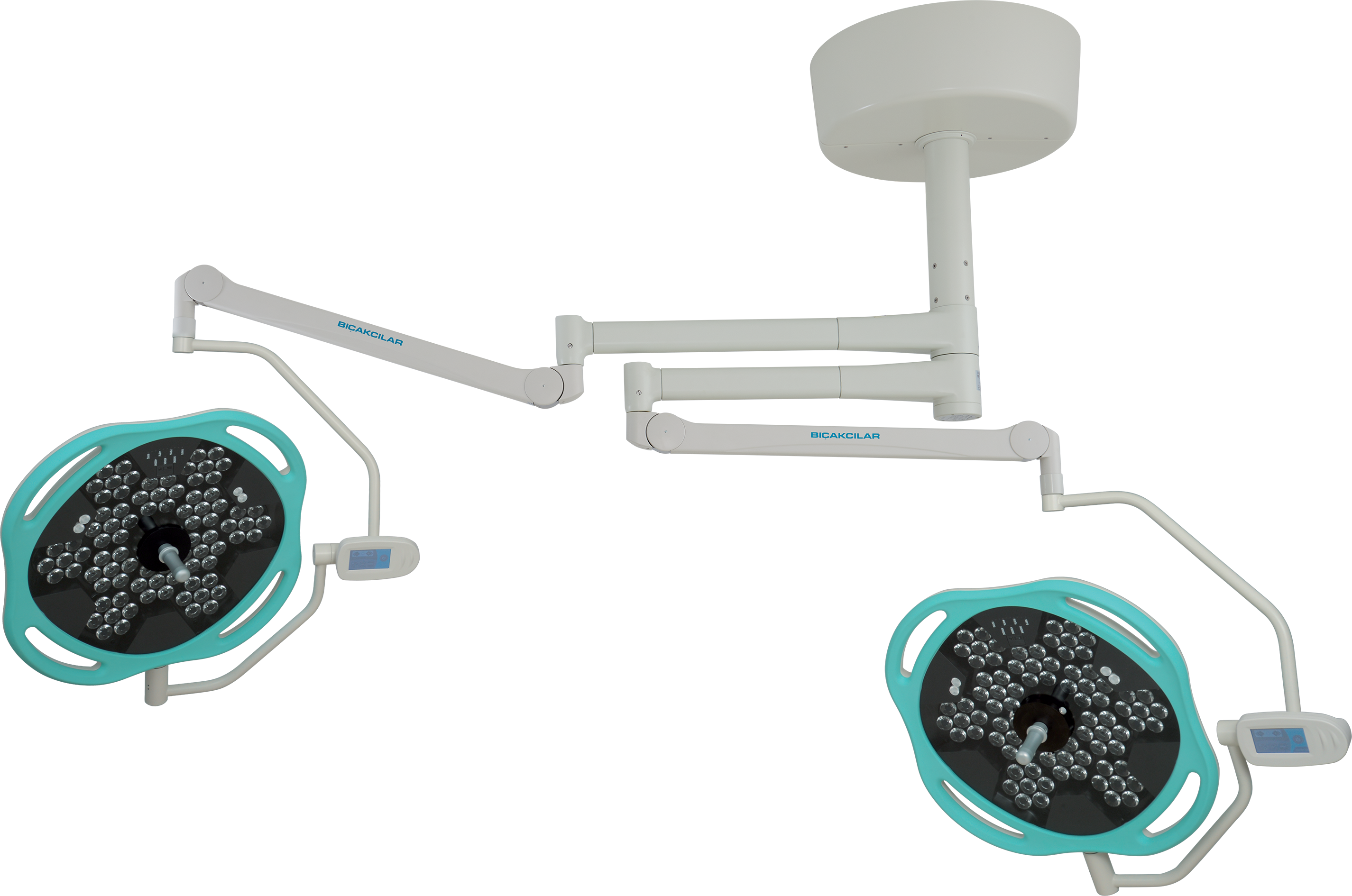 Luxline 2160CR / 2170CR LED Ameliyat Lambaları Kamera Hazırlıklı (Turkuaz/Siyah)